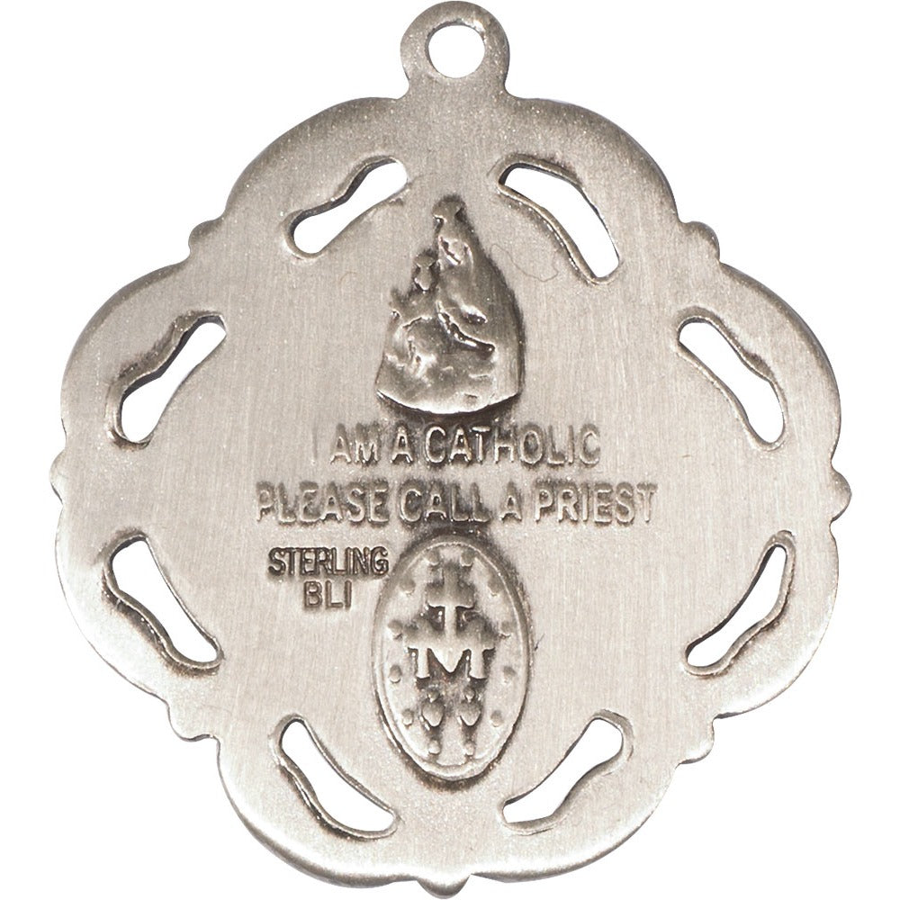 Sterling Silver 5-Way Pendant 1 X 7/8"