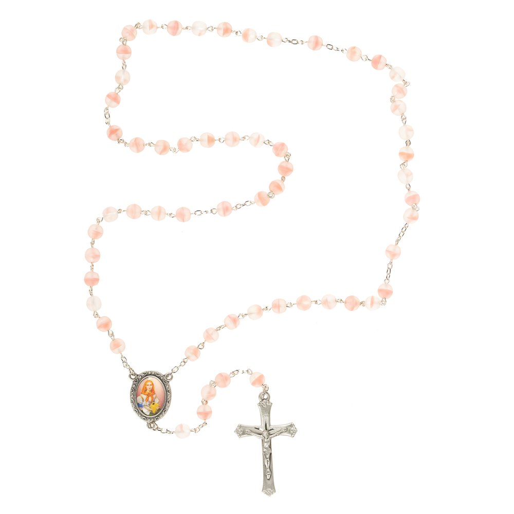 Coral Pink St. Dymphna Rosary