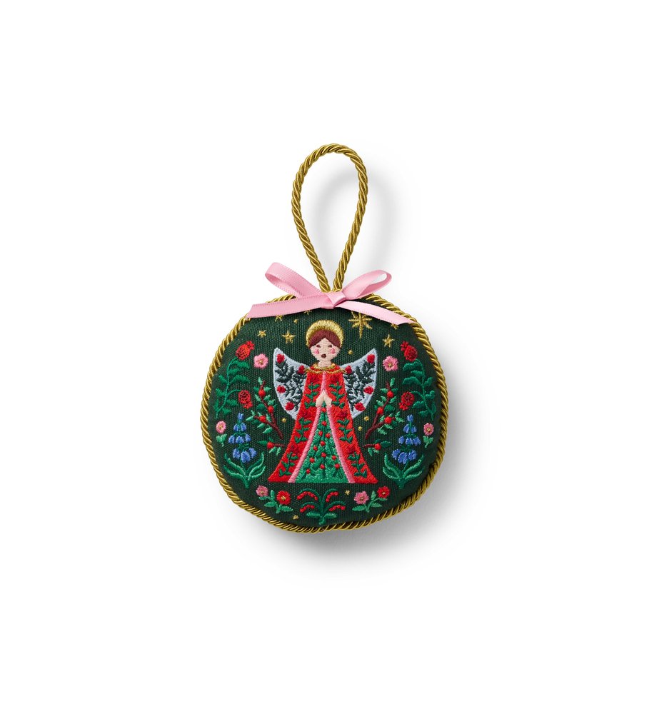 Rifle Paper Co. Angel Embroidered Ornament