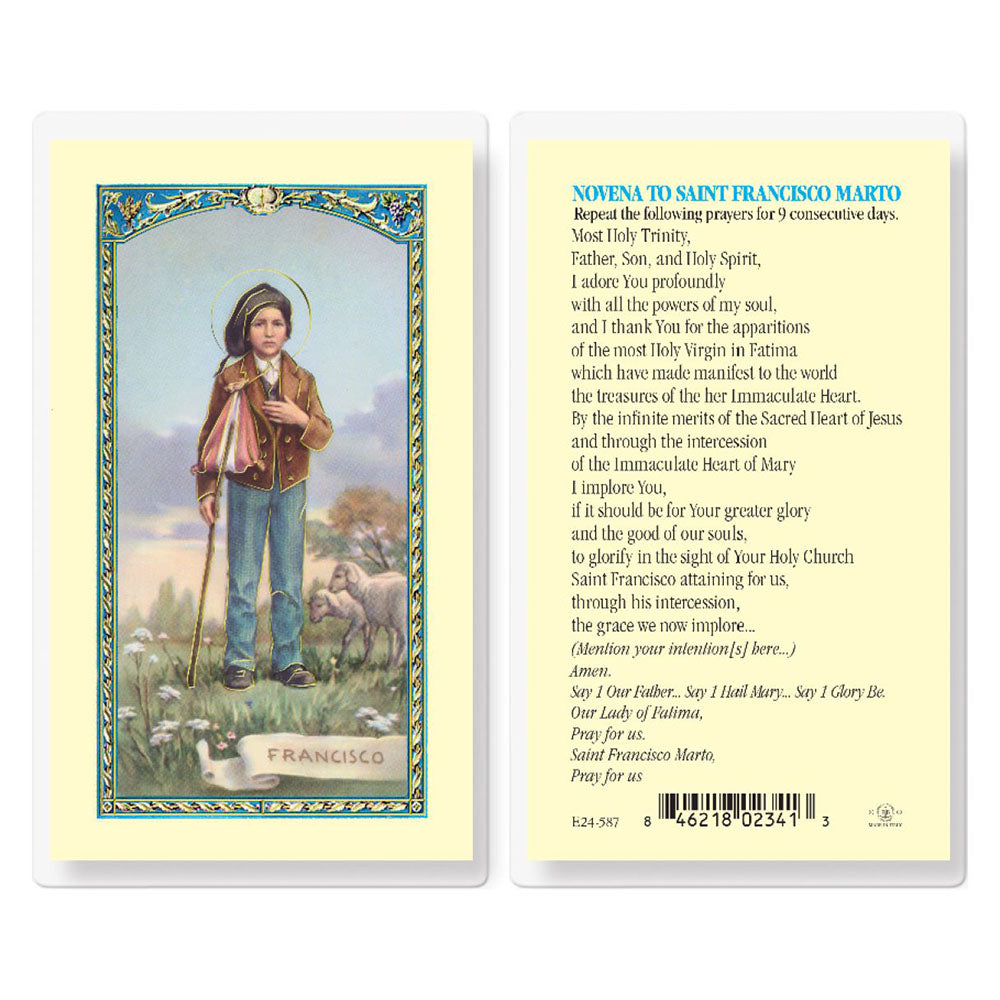 St. Francisco Marto Laminated Holy Card