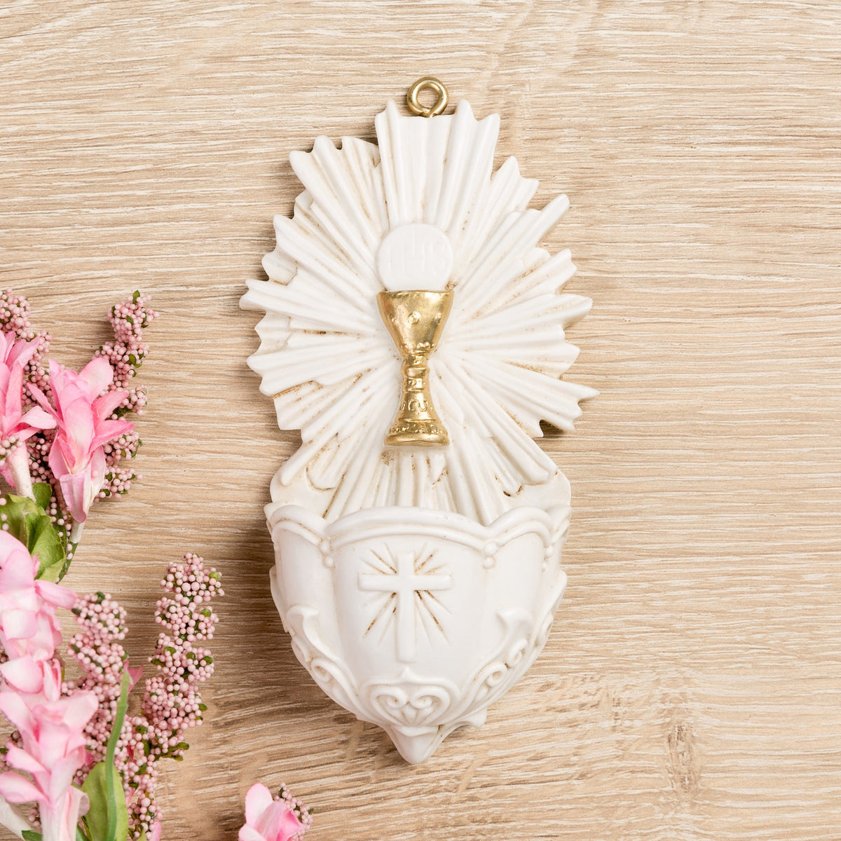 Gold Chalice Holy Water Font