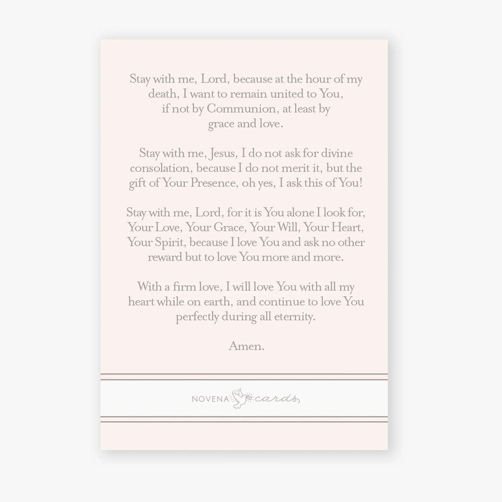 Stay With Me Lord Eucharist Folded Prayer Card
