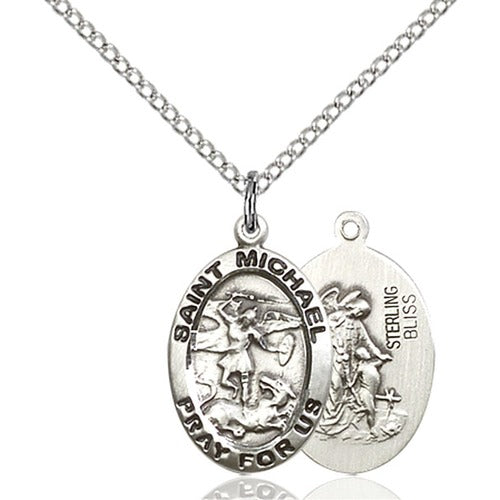 Sterling Silver St. Michael the Archangel Pendant - 2509085