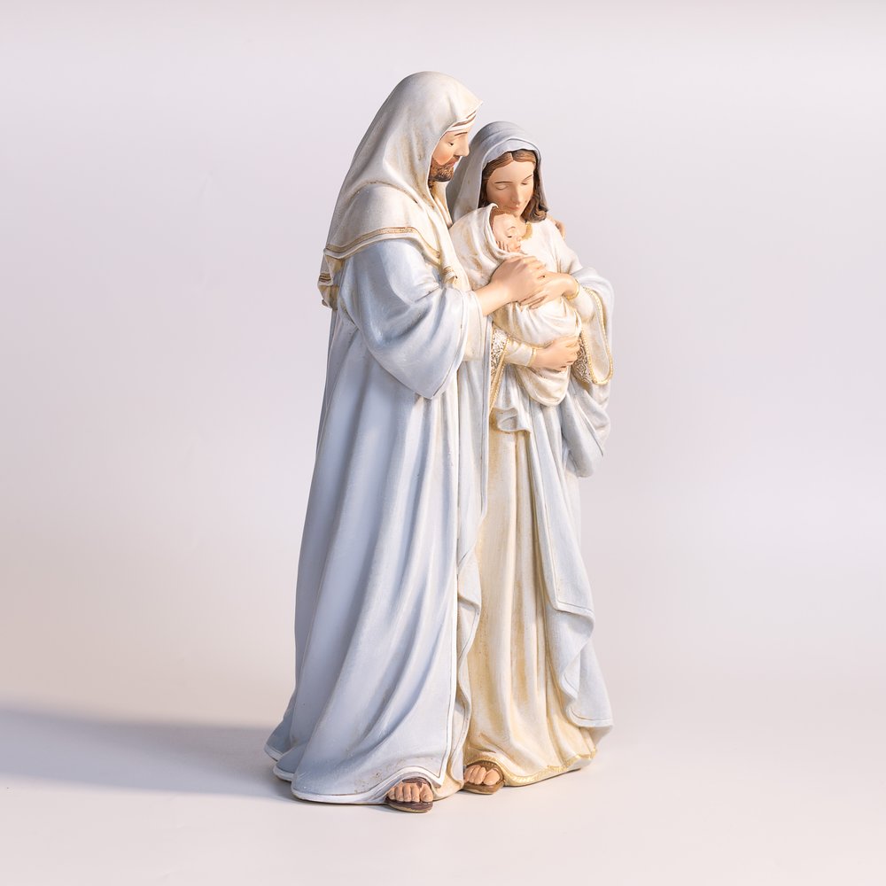 Adoring Holy Family Statue - 12"