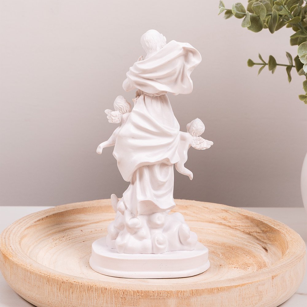 White Our Lady Undoer of Knots Statue - 8"