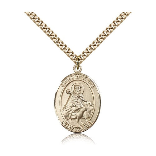 14kt Gold Filled St. William of Rochester Pendant w/ chain