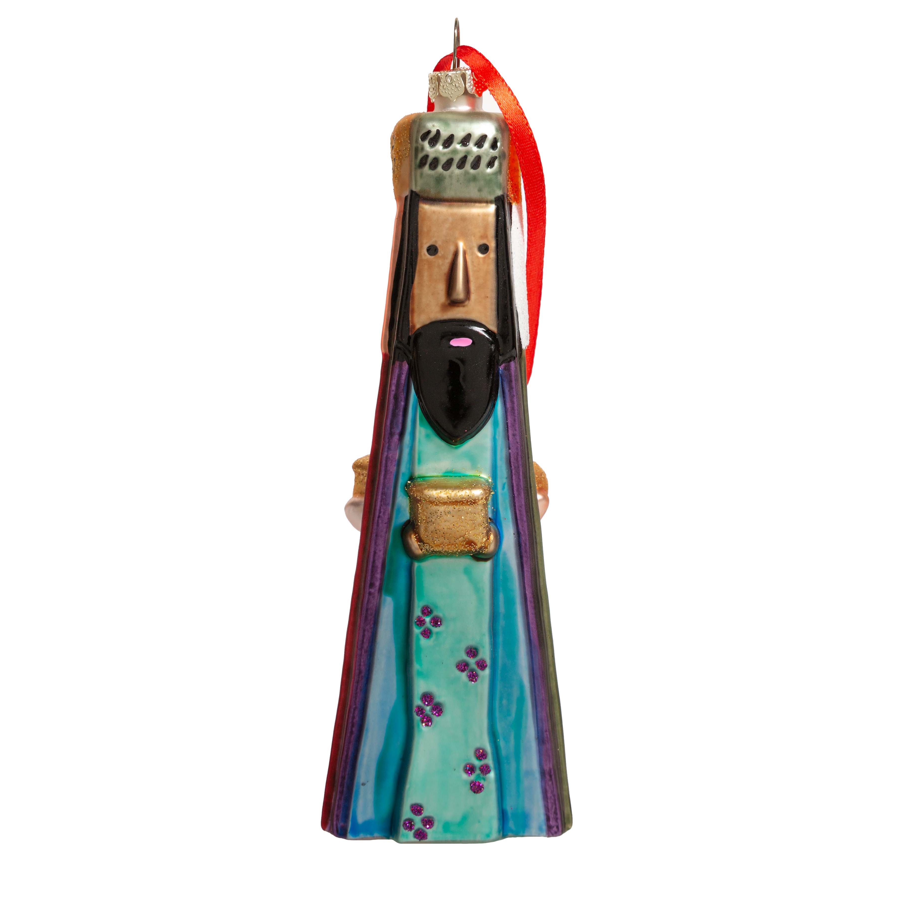 Three Kings Dimensional Blown Glass Ornament
