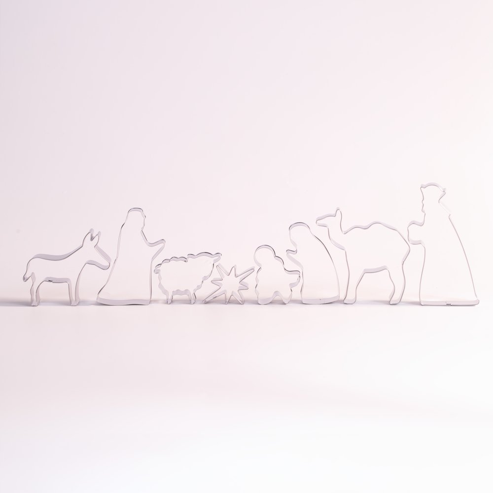 Nativity Cookie Cutter Set – 2 Pack Christmas Baking Set
