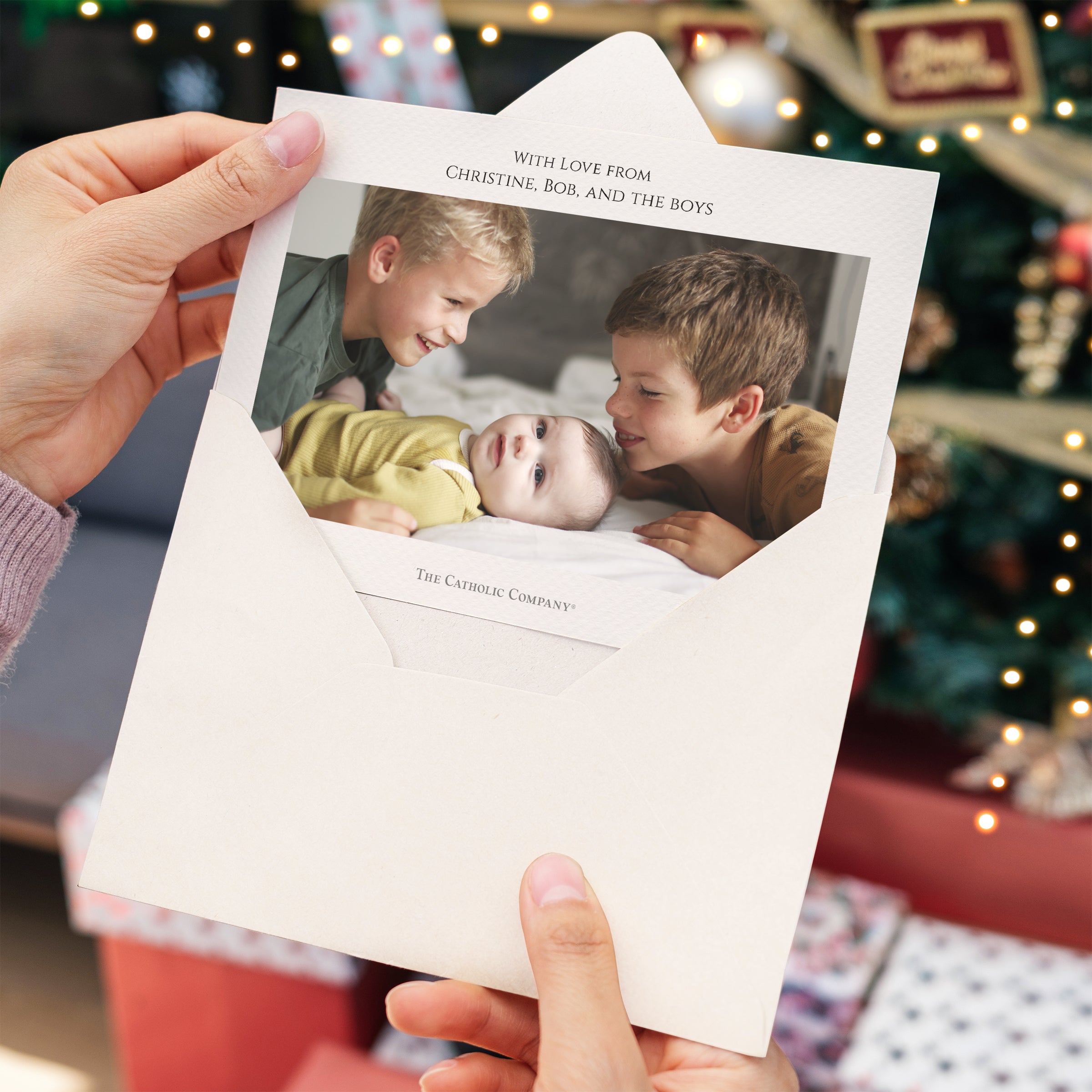 Personalized For Unto Us A Child is Born Photo Christmas Cards