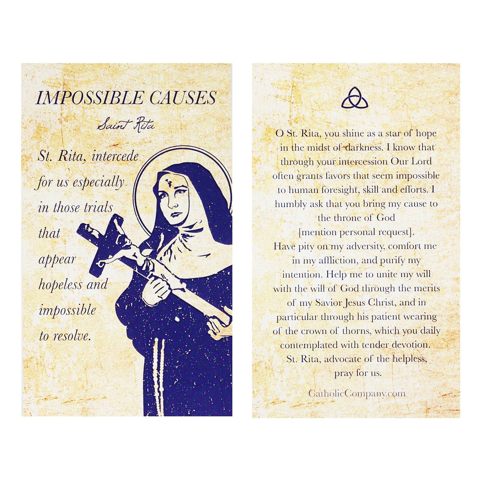 St. Rita - Impossible Causes Prayer Card