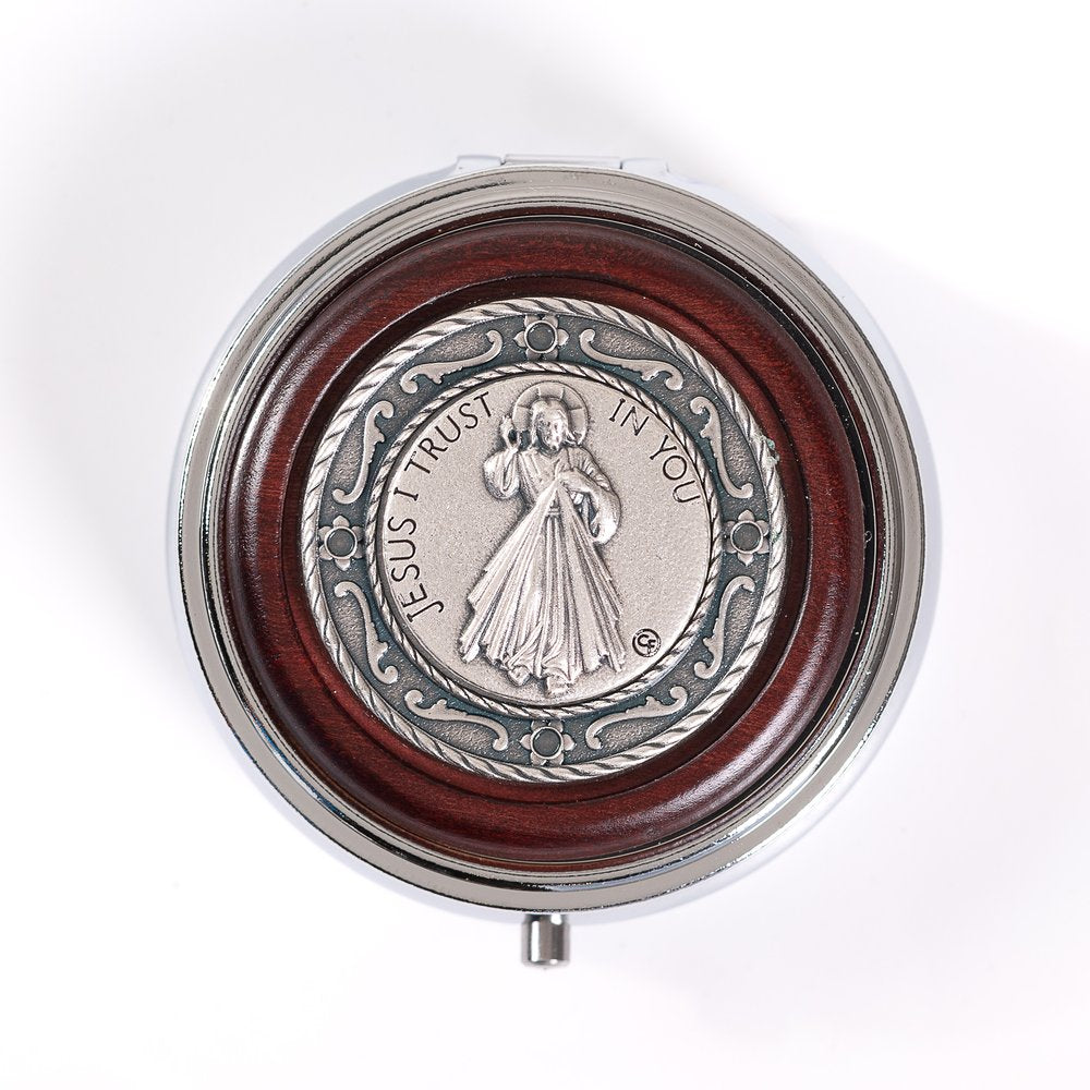 Italian Mahogany Miraculous Medal Rosary & Matching Rosary Box Set