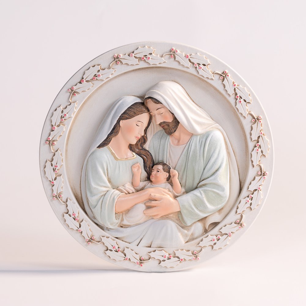 Holy Family Round Plaque - 7" (D)