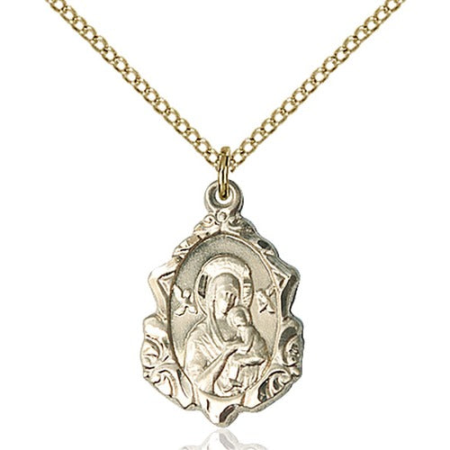 Our Lady of Perpetual Help Pendant, Bliss, 14Kt Gold-Filled