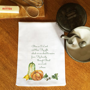 Thanksgiving Bless Us O Lord Dish Towel