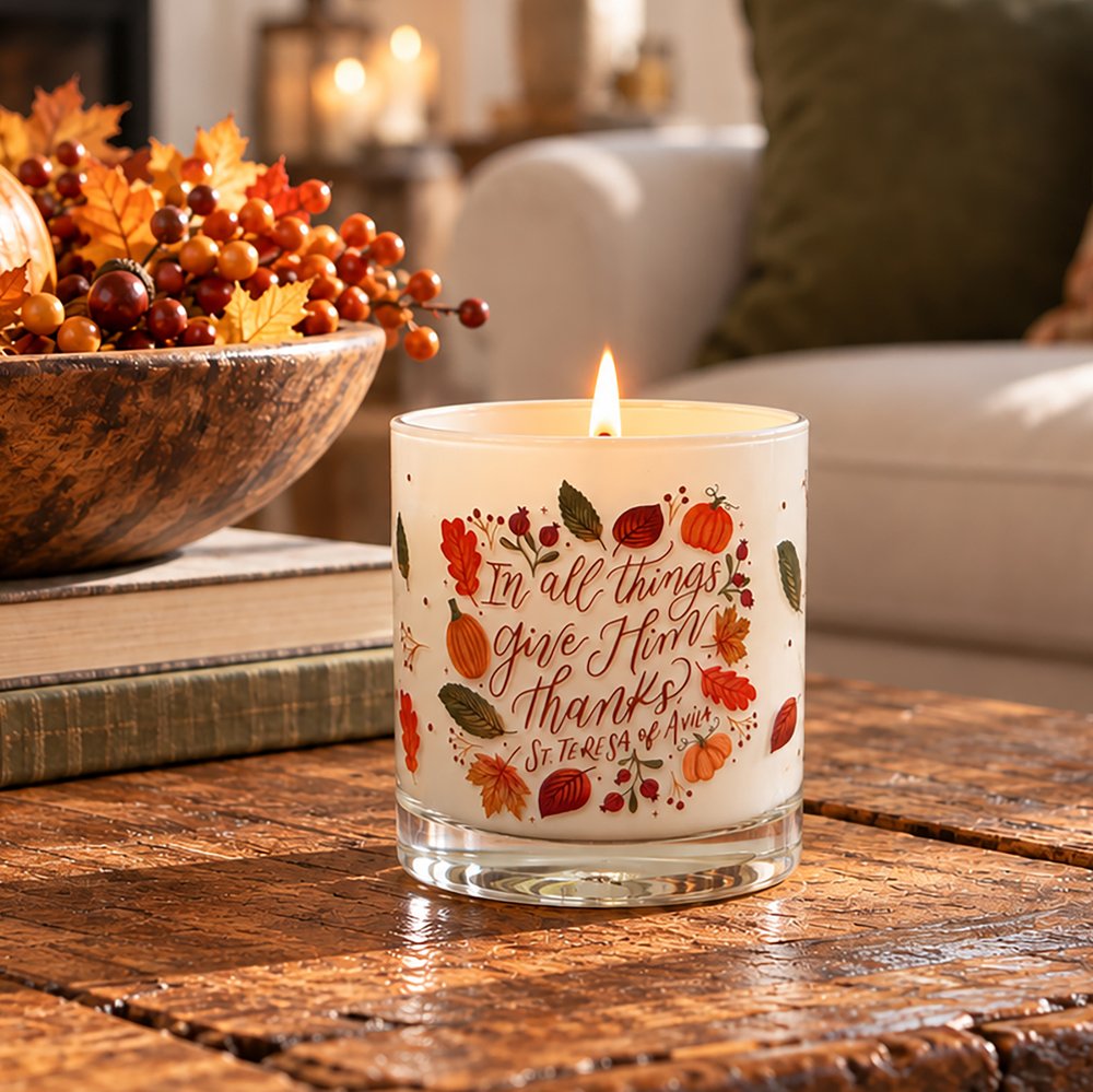 St. Teresa of Avila Give Him Thanks Scented Candle