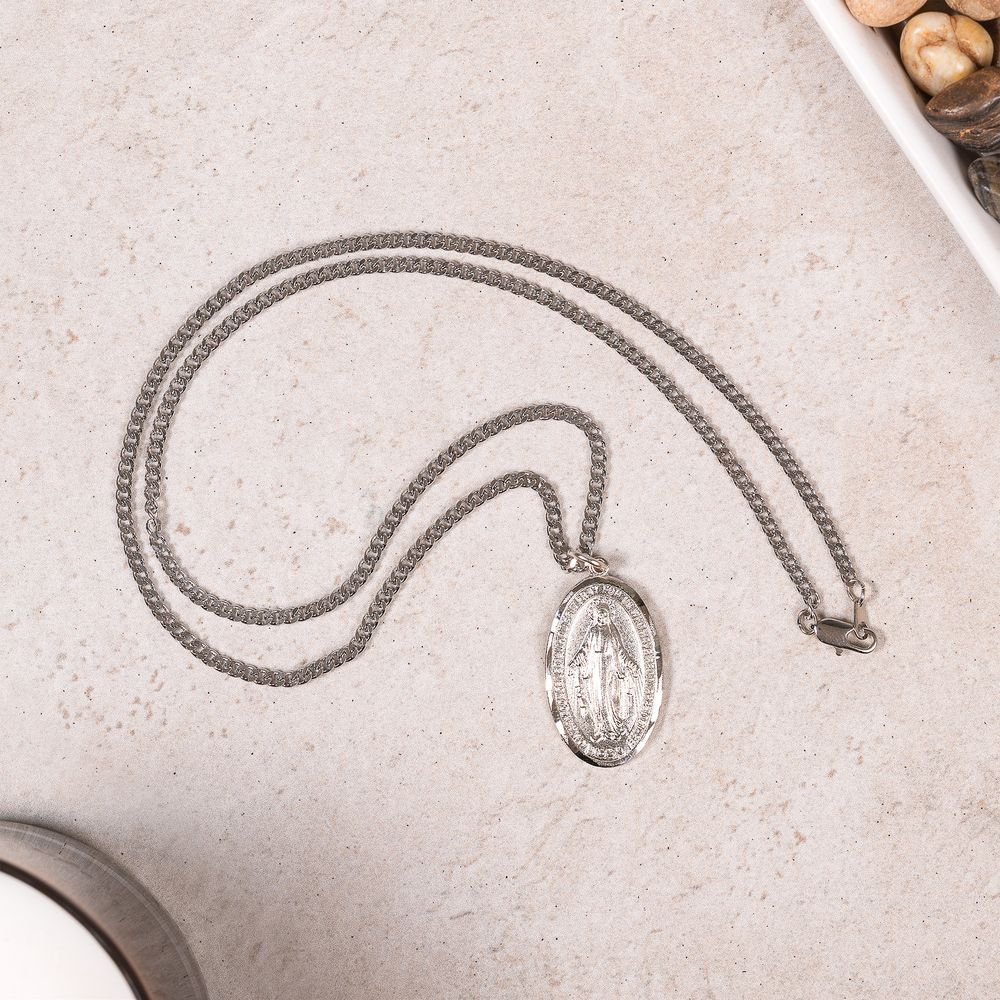 Miraculous Medal Necklace & The Miracle Book by Anthony DeStefano – Ca