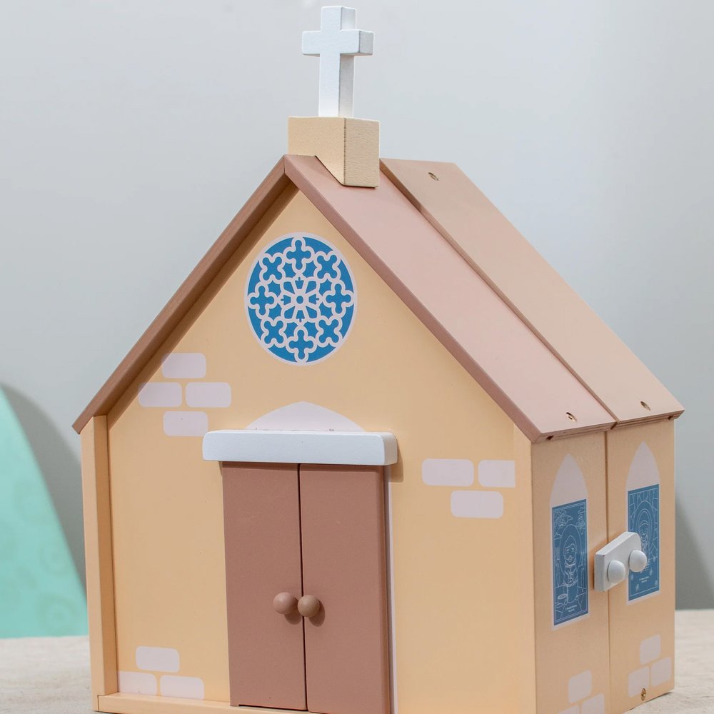 Kids Wooden Catholic Church Play Set