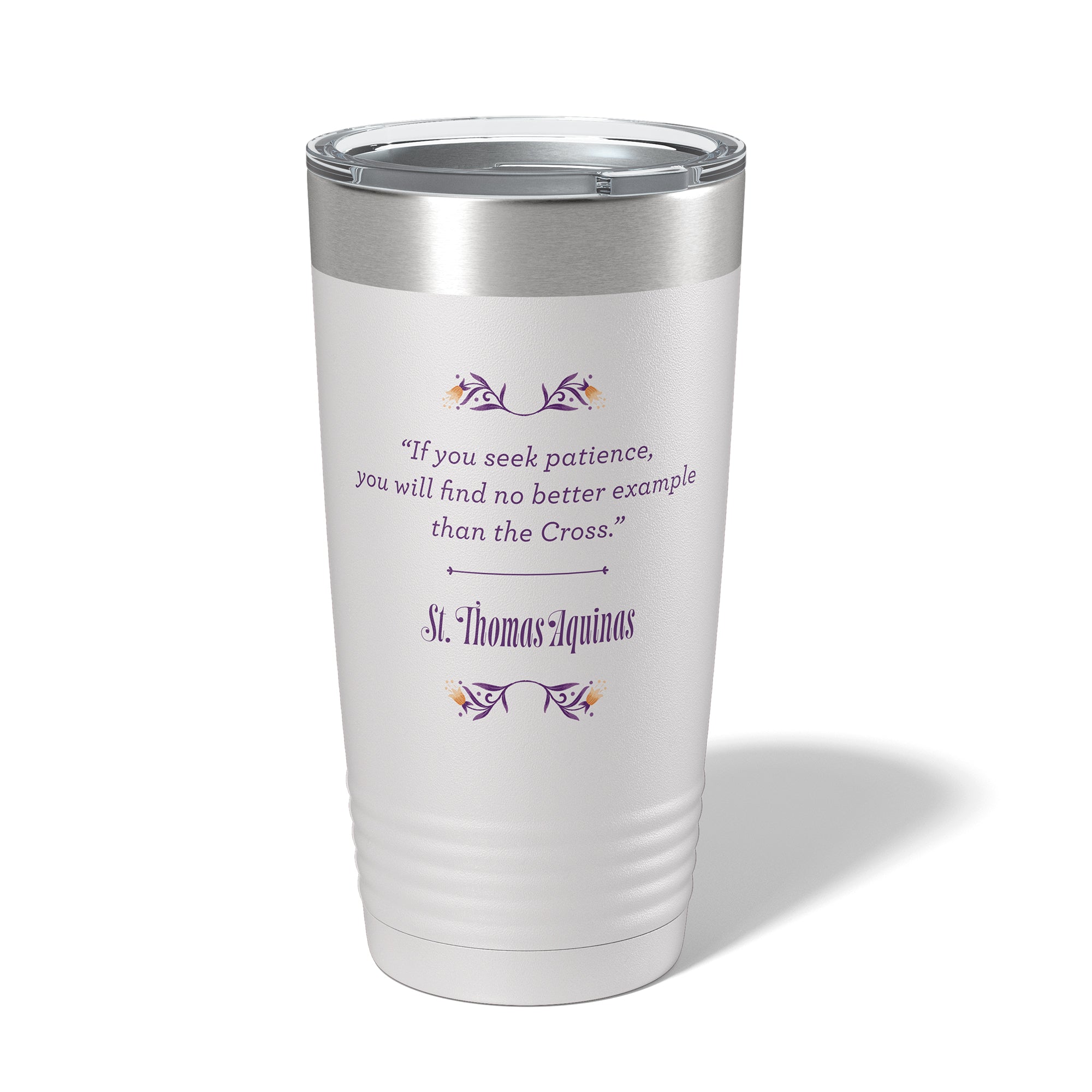 If You Seek Patience Insulated White 20 oz. Tumbler