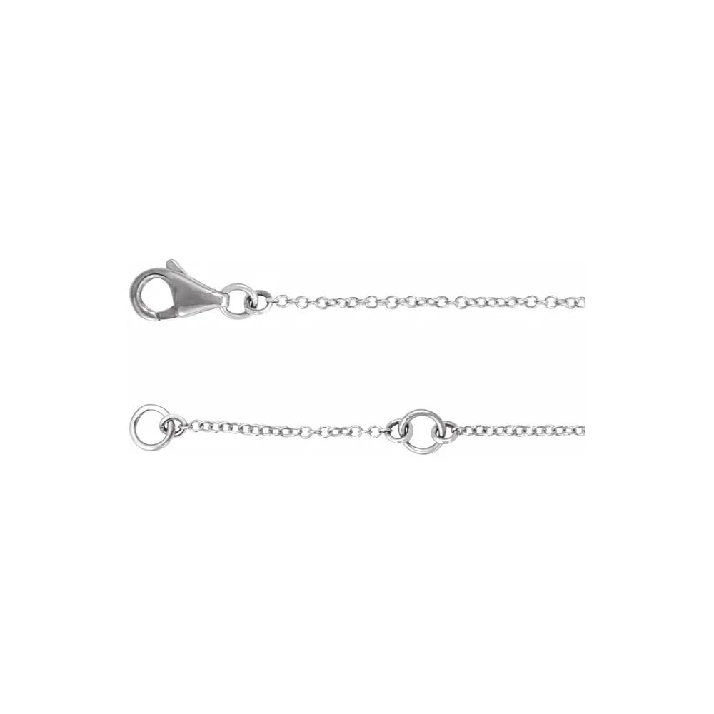 Silver-colored chain with lobster claw clasp, used to lengthen an existing necklace.