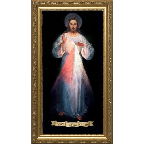 Divine Mercy in Ornate Gold Frame