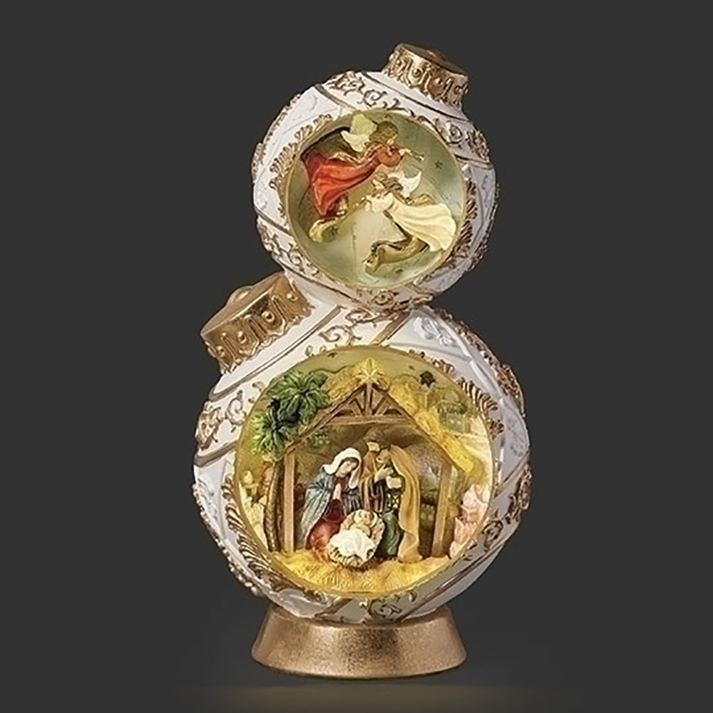 Stacked Lighted Ornaments Nativity Figure - 15"