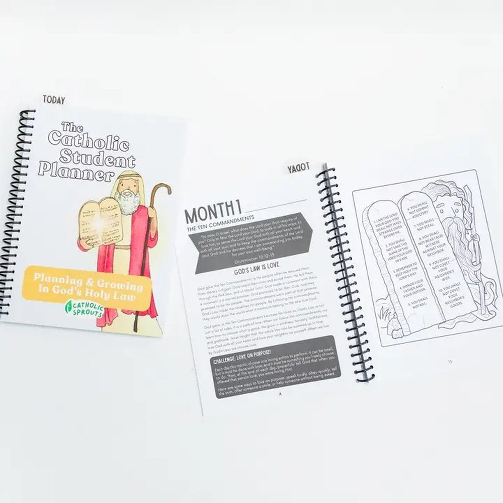 The Catholic Student Planner: Featuring the Ten Commandments