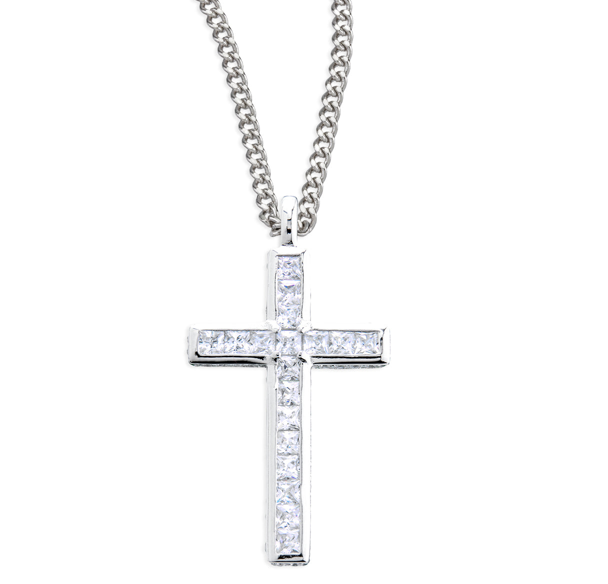 Sterling Silver Cubic Zirconia Cross