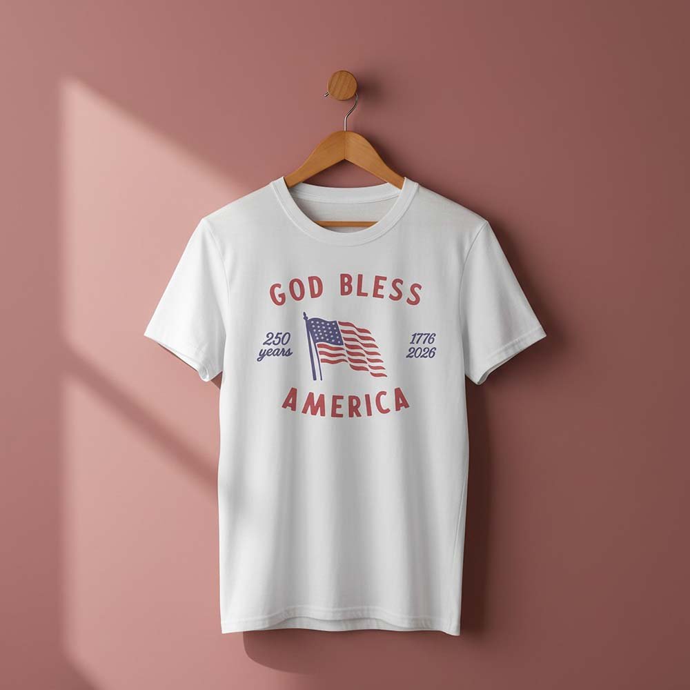 God Bless America 250th Commemorative Old Glory T-Shirt