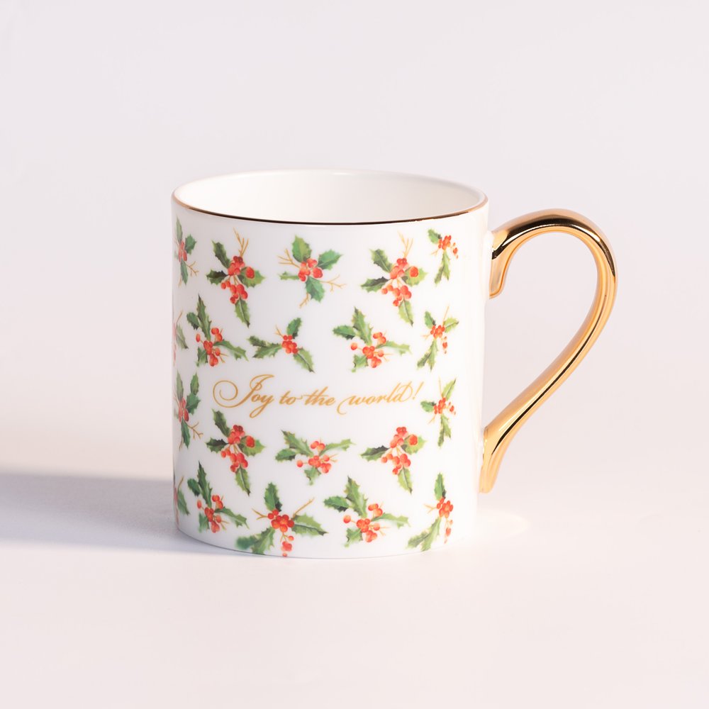 Joy to the World Bone China Christmas Mug