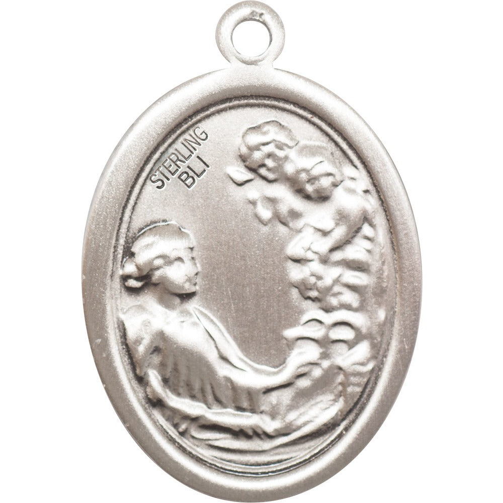 Sterling Silver St. Cecilia / Choir Pendant w/ chain