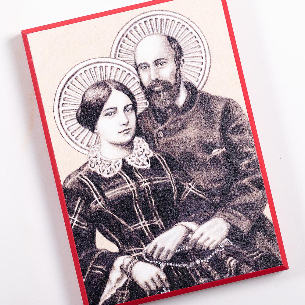 Sts. Louis & Zelie Martin Sepia Tone Wall Plaque