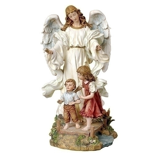 Guardian Angel & Children Statue - 10"