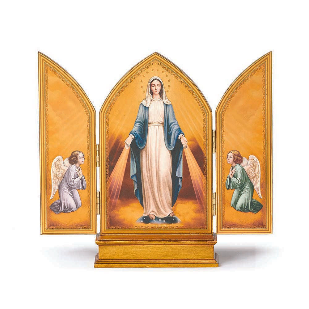 Our Lady of Grace Triptych - 10"