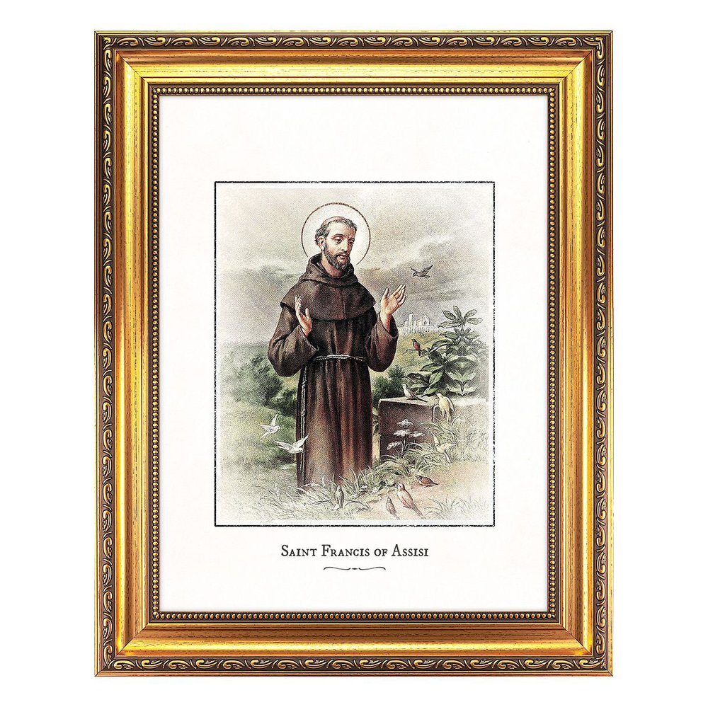 St. Francis of Assisi Vintage Framed Print