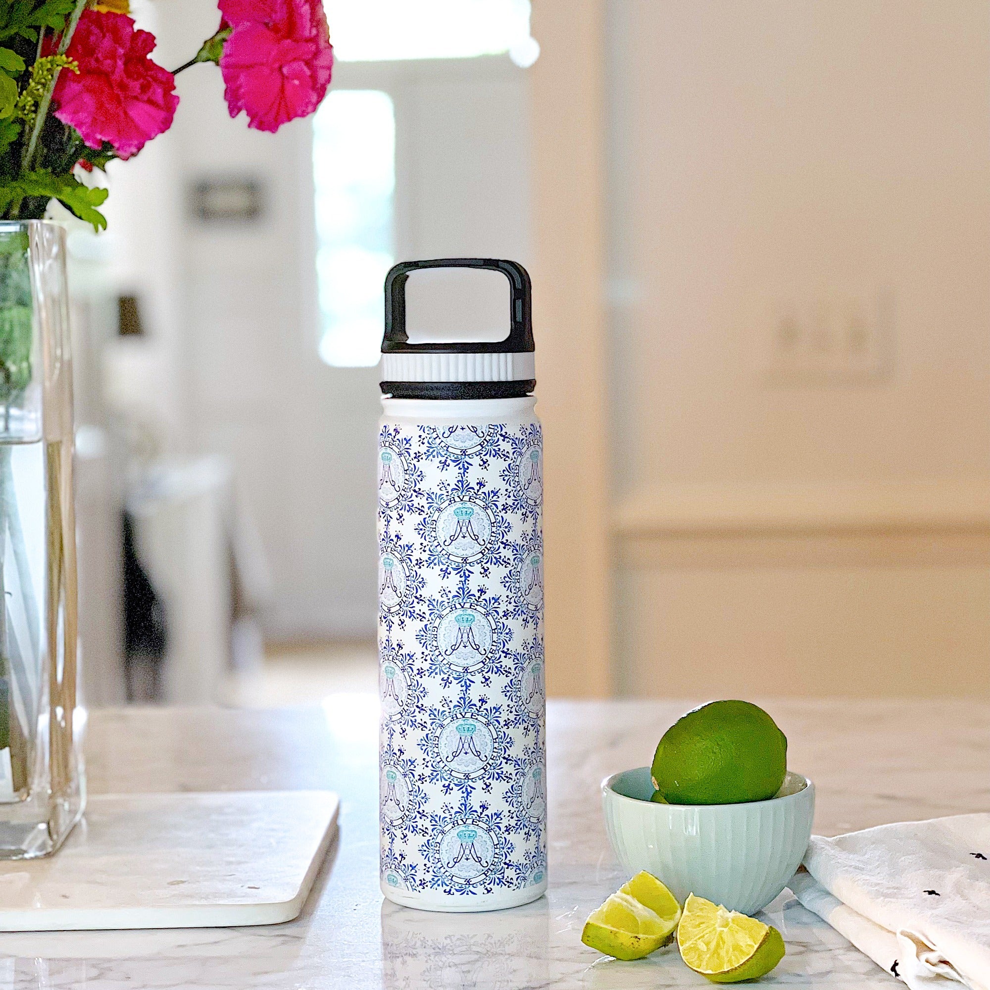 Ave Maria White Vacuum Water Bottle