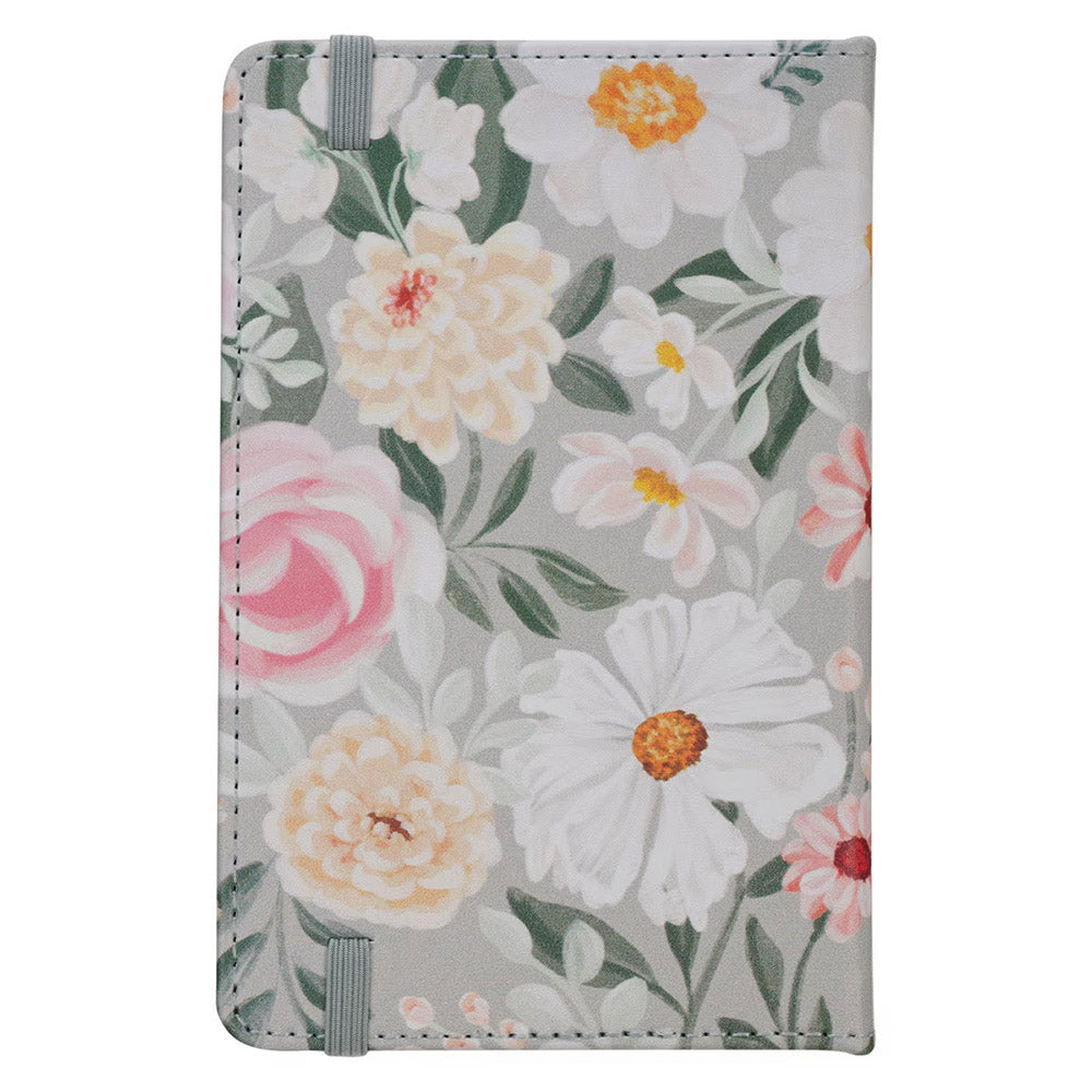 He Restores My Soul Green Floral Faux Leather Journal