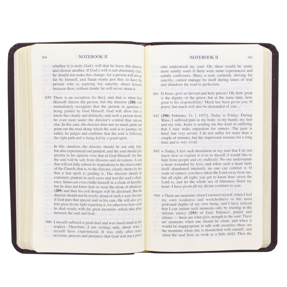 Diary of Saint Maria Faustina Kowalska - Divine Mercy in My Soul (Leather Cover)