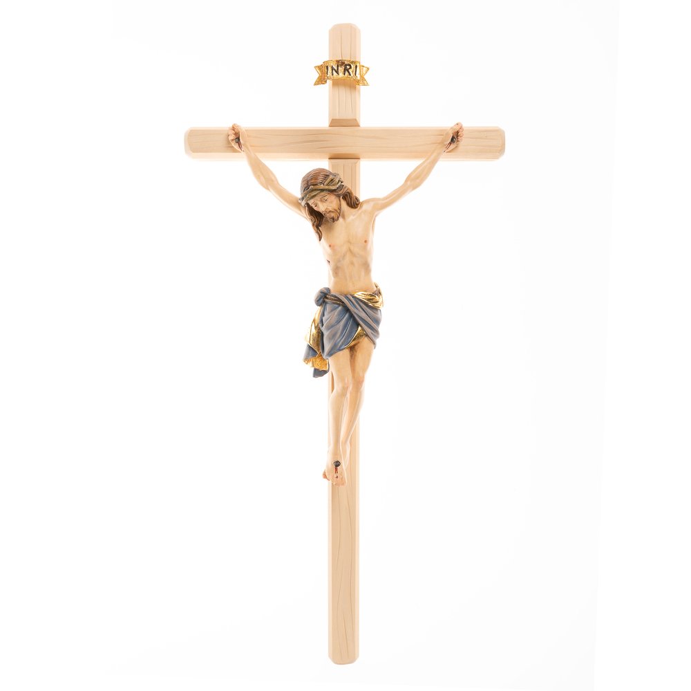Light Wood Siena Hand Carved Italian Wall Crucifix