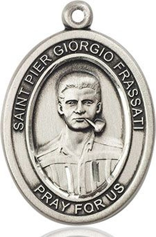 Sterling Silver St. Pier Giorgio Frassati Medal Necklace - Multiple Sizes