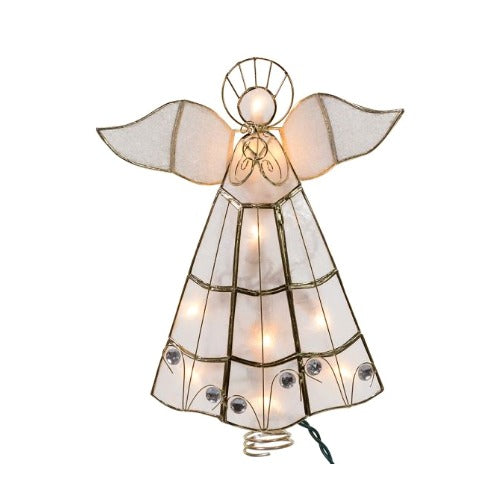 Lighted Capiz Angel Christmas Tree Topper