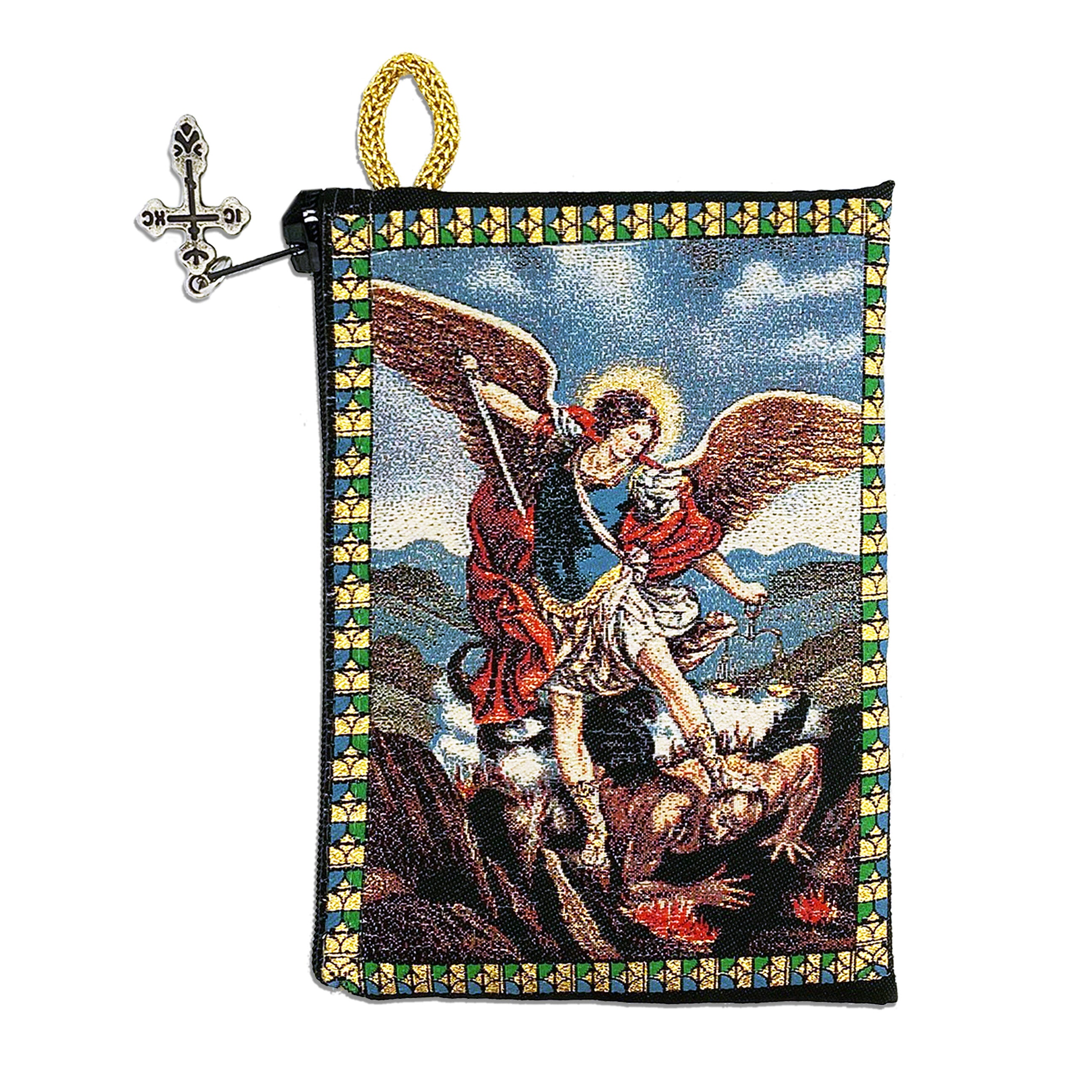 Our Lady of Guadalupe & St. Michael Two Sided Rosary Pouch