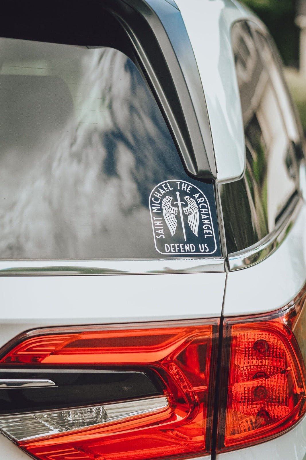 St. Michael Sword & Shield Vinyl Sticker