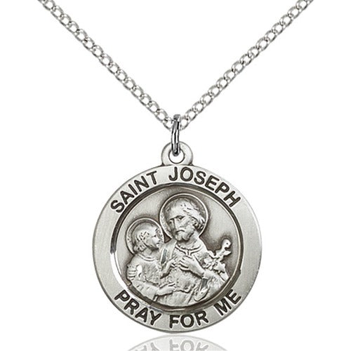 Sterling Silver St. Joseph Pendant - 2508061
