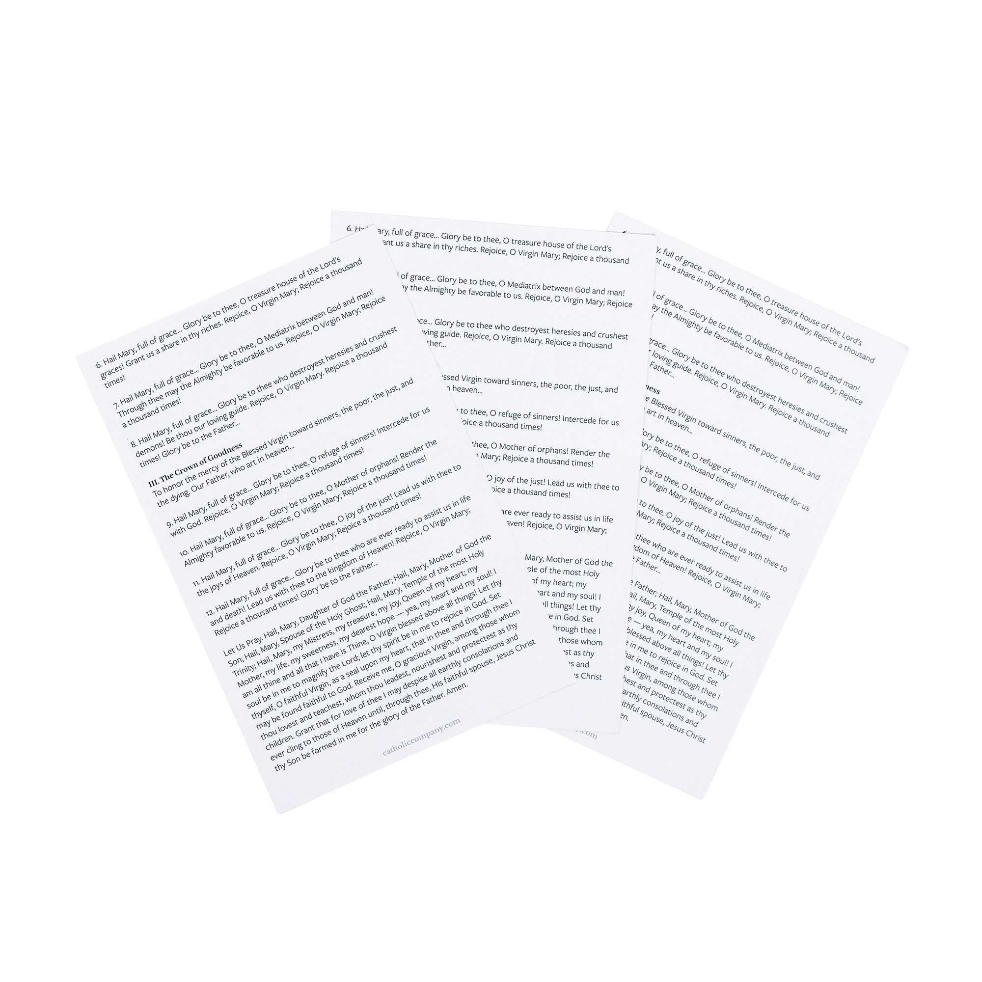 Little Crown of the Blessed Virgin Prayer Card