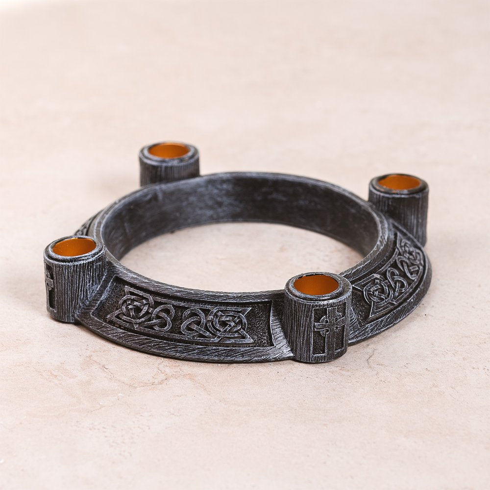 Stone Gray Celtic Advent Wreath