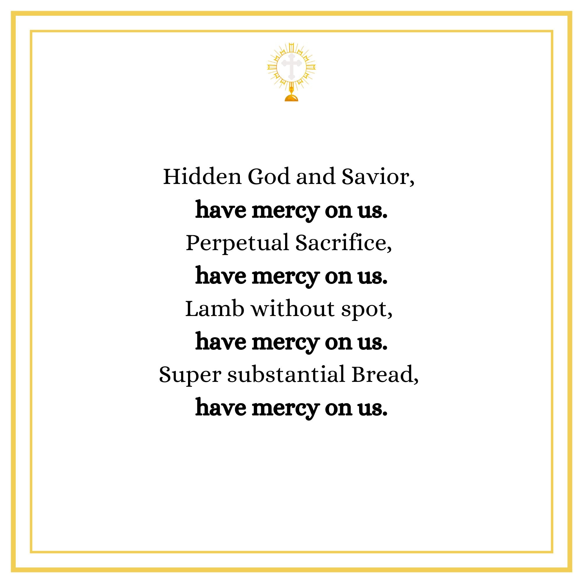 Litanies for Littles: The Most Blessed Sacrament