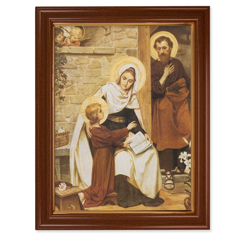 Holy Family in Nazareth Walnut Framed Art