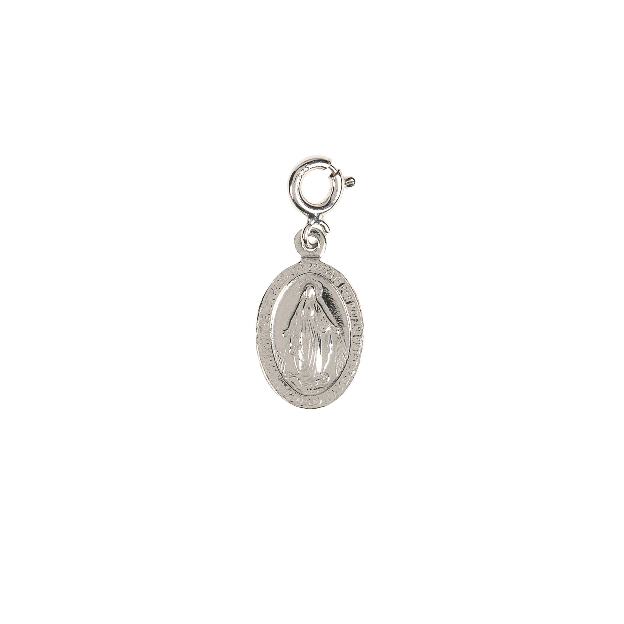 Sterling Silver Miraculous Medal Clip Charm