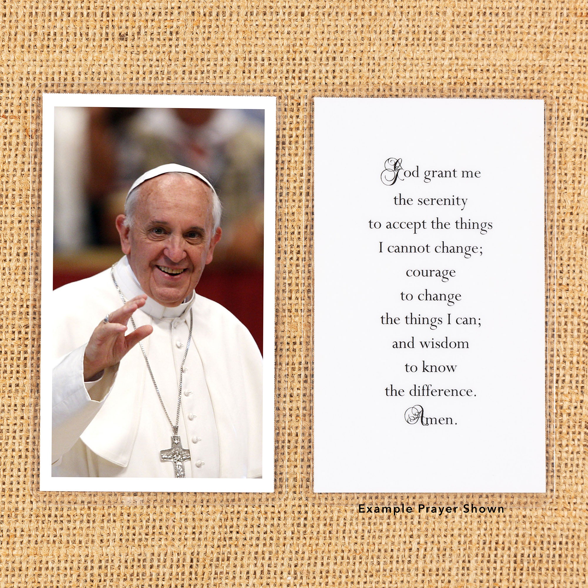 Pope Francis Personalized Prayer Card