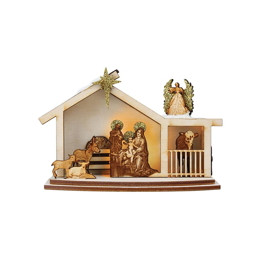 Mini Nativity Tree Ornament - 3"